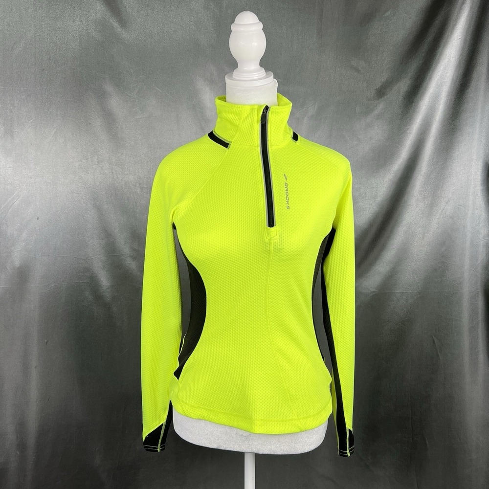 Brooks Running Top Women's S Long Sleeve Run Visible Hiโ Vis Reflective Pullover - Picture 2 of 15